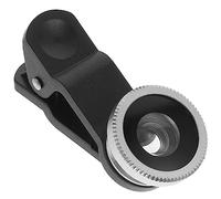 MOTHNUR Portable Cell Phone Camera Lens Clip Kit with Super Wide Angle Macro and Fisheye Lenses Silver and Oil Resistant Photography Accessory