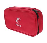 MOTHNUR Portable Pouch Wear Resistant Emergency Medicine Case with Mesh Pockets for Outdoor Travel Car Home Survival Kit Holder Red