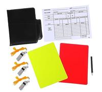 MOTHNUR Portable Referee Kit with Whistles Red Yellow Cards Score Sheet and Pencil for Football Basketball Volleyball Matches Complete Sports Referee Necessities