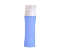 MOTHNUR Portable Silicone Travel Bottles Blue Refillable Toiletries Liquid Containers for Lotion Shampoo Body Wash with Wide Mouth and Moderate -grade Safe for Camping Trips