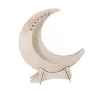 MOTHNUR Portable Wooden Lyre Harp Handheld Small Harp Musical Instrument for Beginners with Warm Tone and Polished Surface Convenient DIY Lyre for Music Enthusiasts