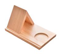 MOTHNUR Portable Wooden Triangle Book Stand with V-Shaped Slot, Multifunctional Book Holder and Cup Coaster for Desktop, Magazine and Phone Display, for Office and Study Use
