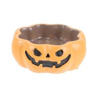 MOTHNUR Pumpkin Shape Reptile Water Bowl Resin Feeding Basin for Small Lizards Turtles Snakes Non-toxic Pet Dish with Textured Surface Preventing Spills and Escape