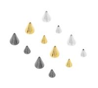 MOTHNUR Punk Nail Art Accessories Metal Cone Spikes Studs Flat Bottom for DIY Manicure Decoration Salon Home Use