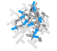 MOTHNUR Rabbit Water Dispenser with Dual Spring Metal Drinker 10pcs Automatic Rabbit Watering Set with White Three-way Connector and Hutch Supplies