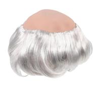 MOTHNUR Realistic Bald Man Costume Wig for Halloween Cosplay Party Grey-white Mediterranean Bald Hairpiece Comfortable Stage Masquerade Accessory for Men