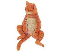 MOTHNUR Realistic Cat Statue Figurine Sturdy Plastic Desktop Ornament for Animal Cognition and Home Decoration