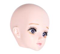 MOTHNUR Realistic Small Makeup Mannequin Head for Eyelash Extension Practice Single Tweezer Precision Lash Training Tool for Beginners Eyelash Mannequin for Accurate Application