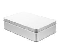 MOTHNUR Rectangular Sublimation Metal Candy Storage Tin Box with Lid, Small Iron Cookie Packaging Case for DIY Transfer, Birthday and Wedding Storage Container