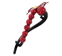 MOTHNUR Red Beaded Bowknot Twisted Hairpin Stylish Twisting Bun Clip for Women Non Slip Hair Accessory for Securing Updos and Various Hairstyles for All Hair Types