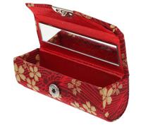 MOTHNUR Red Lip Gloss Case Japanese Style Mini Lipstick Holder Cloth Material Elegant and Simple Design Convenient for Daily Carry Well Protect Lipstick for Hiking and Valentine's Day