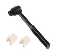 MOTHNUR Replacement Vinyl Stylus Needles and Stylus Brush Set for Record Players Compatible with Vintage Turntables, Red Gem Tip Aluminum Rod Needles with Cleaning Brush for Vinyl Record