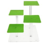 MOTHNUR Reptile Climbing Platform for Terrariums, Square Four-Layer Basking Ramp with Multi-Level Steps, Lizard and Gecko Resting and Climbing Ornament for Bearded Dragon and Amphibians