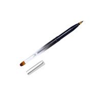 MOTHNUR Retractable Dual-ended Lip Brush Metal Shell Flexible Lipstick Applicator Portable Mini Makeup Brush with Black Gradient for Travel and Professional Use