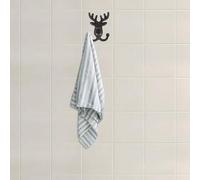 MOTHNUR Retro Cast Iron Deer Head Wall Hooks Vintage Dual Heavy Duty Rustic Decorative Mount for Coats Hats Towels Farmhouse Style with Screws Easy Installation