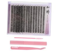 MOTHNUR Reusable Adhesive Eyelashes Lash Extensions Kit Individual Lash Clusters Diy False Eyelashes Extension Tweezers