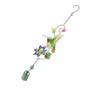 MOTHNUR Rotating Metal Hummingbird Wind Chime Unique Outdoor Garden Decor with Bell Hanging Ornament for Patio and Indoor Use