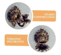 MOTHNUR Rustic Cast Iron Wall Candle Holder Distressed European Aristocratic Design Vintage Style Decorative Hanging Sconce for Living Bedroom Dining Home Decor
