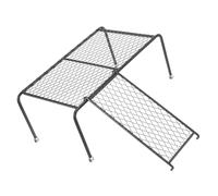 MOTHNUR Rutin Chicken Landscape Platform with Ladder, Large Black Chick Feeding Holder and Chicken Coop Rack for Poultry Feeding and Drinking Accessory