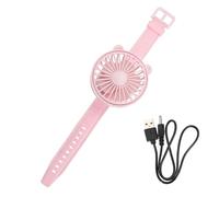 MOTHNUR ’s Mini USB Rechargeable Watch Fan with Silicone Wrist Strap, Portable Handheld Cooling Fan for Outdoor Use, Lightweight Cartoon Design, Random Pink Color Random Color