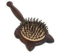 MOTHNUR Sandalwood Hair Comb for Women Long Handle Cat Shape Anti-static Paddle Brush Scalp Massage Detangling Tool Promotes Healthy Hair Care