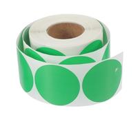 MOTHNUR Self Adhesive Round Thermal Labels Blank Green Stickers for Shipping Pricing Organizing Writable and Printable Sticky Paper for Office Storage Packaging