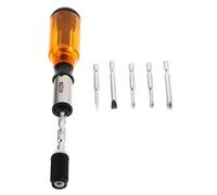 MOTHNUR Semiautomatic Ratchet Screwdriver Tool Carbon Steel Push Pull Hand Pressing Spiral Rotating Handle for Efficient Forward and Reverse Screw Driving