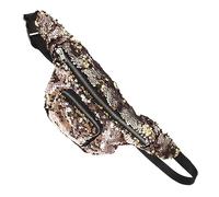 MOTHNUR Sequins Waist Bag for Women Adjustable Casual Fanny Pack with Smooth Zipper Multifunctional Waist Pouch for Travel Makeup Storage and Festival Use Gold