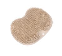MOTHNUR Shower Foot Scrubber Massage Pad Brown Multi-Function Foot Cleaner Mat with Non-Slip Surface for Bath and Shower for Exfoliation and Relaxation at Home