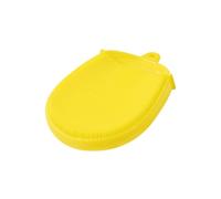 MOTHNUR Silicone Skin Massager Bath Brush for Yellow Food-Grade Silicone Body Scrubber with Handle Easy-Dry Hanging Bathroom Accessory Suitable for All Ages