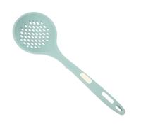 MOTHNUR Silicone Slotted Strainer Spoon with Long Handle for Kitchen Pasta and Dumplings Heat Resistant Colander Scoop with Hanging Effort Saving Cooking Utensil in Lake Blue