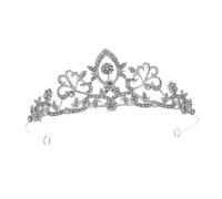 MOTHNUR Silver Rhinestone Bridal Tiara Crown Vintage Floral Wedding Headpiece for Bride Baroque Style Decorative Hair Accessory