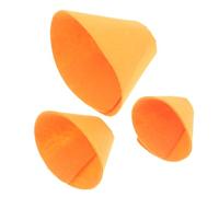 MOTHNUR Small Pet Cone Collar 3pcs Set, Soft Breathable Anti-bite Recovery Elizabethan Collar for Hamsters Squirrels Guinea Pigs, Orange Small Medium Large Sizes for Post-surgery