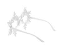 MOTHNUR Snowflake Frameless Eyewear Lightweight Hollow Novelty Glasses for Men Women Party Masquerade Carnival Winter Performance Accessories