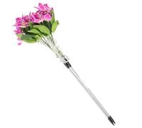 MOTHNUR Solar Powered 7-Head Red Rose Swinging Flower Lights with Firefly Effect, Waterproof Outdoor Garden Decorations, Solar Yard Lights for Patio and Landscape, Purple Orchid Dual-Head