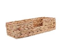 MOTHNUR Square Woven Seagrass Tissue Basket Handcrafted Natural Storage Organizer for Desktop and Shelves Rustic Rectangular Design Bedroom and Bathroom Use