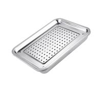 MOTHNUR Stainless Steel Hollow Tea Cup Tray Removable Japanese Style Serving Plate for Home Teahouse Office Party Snacks and Desserts