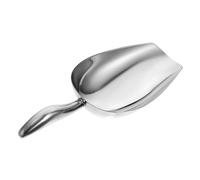 MOTHNUR Stainless Steel Ice Cube Scoop with Handle Thickened Kitchen Shovel for Solid and Liquid Foods Smooth Polished Surface Bar Tool for Flour and Grain