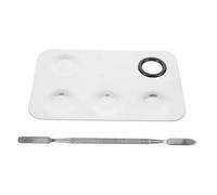 MOTHNUR Stainless Steel Makeup Mixing Plate Large Square Cosmetic Palette for Foundation Concealer Pigment Blending Nail Art Portable Cosmetic Mixing Tray