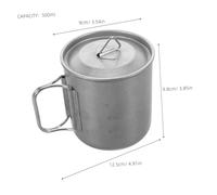MOTHNUR Stainless Steel Outdoor Folding Cup with Lid and Foldable Handle Portable Camping Mug for Hiking Travel Tea Drinking Space Saving Collapsible Design