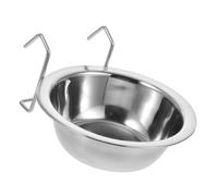 MOTHNUR Stainless Steel Parrot Food Cup Hanging Birdcage Bowl with Hook Rust-resistant Pet Bird Food Holder for Pigeons Cockatiels Canaries Stable Raised Cage Feeder for Small Animals
