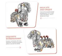 MOTHNUR Steampunk Sausage Dog Resin Figurine Chic Home Decoration Desktop Ornament Creative Craftwork Unique Vintage Style Office and Living
