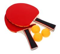 MOTHNUR Sturdy Outdoor Table Tennis Paddle with Non-skid Wood Racket and Ball Storage Bag Convenient Lightweight Portable Design for Indoor and Outdoor Training and Recreation
