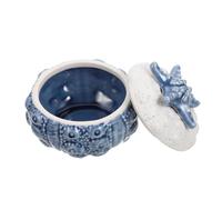 MOTHNUR Style Ceramic Tea Leaf Canister with Built in Lid Elegant Nordic Storage Container for Household Office Tea House Multi Use Grain and Candy Pot Fresh Minimalist Design