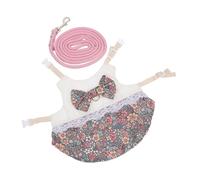 MOTHNUR Sweet Rabbit Lace Dress with Leash for Small Pets Comfortable and Washable Bunny Harness Outfit Stylish Bunny Costume for Indoor and Outdoor Use for Photos and Special Occasions