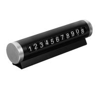 MOTHNUR Temporary Car Parking Plate with Roll-up Hidden Number, Black Alloy Upgrade, Dashboard Vehicle Accessory for Temporary Phone Display and Auto Parking Use