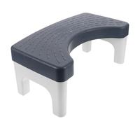 MOTHNUR Toilet Step Stool for Adults Stable Ergonomic Bathroom Footrest with Anti-Slip Base PP Squatting Aid for Comfortable and Supportive Toilet Use Blue and White