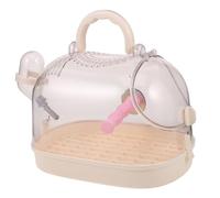 MOTHNUR Transparent Portable Parakeet Carrier with Removable Tray and Movable Perch Lightweight Travel Cage for Parrots Lovebirds Cockatiels and Budgies Easy-clean Bird Transport Cage