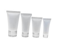 MOTHNUR Travel Bottle Set 4pcs Refillable Cosmetic Soft Tubes 10ml-30ml Frosted Caps for Facial Cleanser Hand Cream Skincare Travel Kit