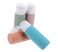 MOTHNUR Travel Silicone Bottles 5pcs 100ml Leak-proof Squeeze Travel Lotion Shampoo Containers with Storage Bag for Toiletries Tsa Approved